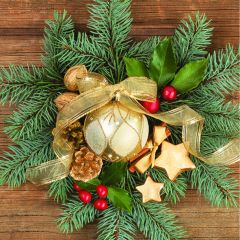 Pol-Mak  Ubrousky DAISY L (20ks) Gold Bauble ...