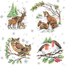Ubrousky DAISY L (20ks) Winter Animals