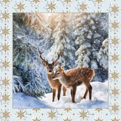 Ubrousky DAISY L (20ks) Roedeers Couple in Winter Forest