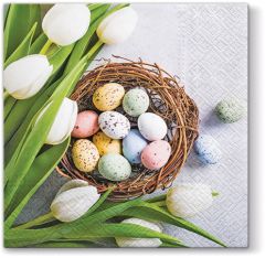 Ubrousky PAW Dekor L (20ks) Eggs and Tulips