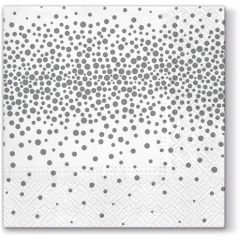Paw  Ubrousky PAW Dekor L (20ks) Confetti (silver)