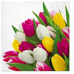 Ubrousky PAW Dekor L (20ks) Bunch of Tulips