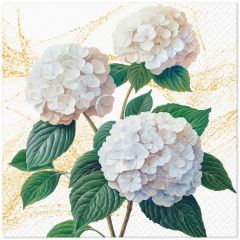 Ubrousky PAW Dekor L (20ks) Romantic White Hydrangeas