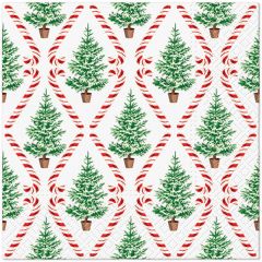 Ubrousky PAW Dekor L (20ks) Candy Cane Forest