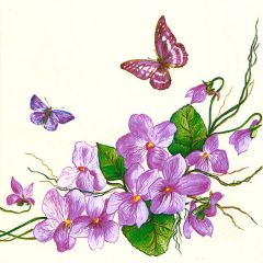 Pol-Mak  Ubrousky DAISY L (20ks) Violet Flowers