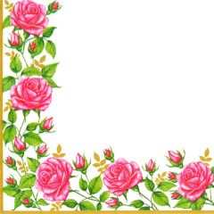 Ubrousky DAISY L (20ks) Flower Frame with Garden Roses
