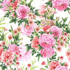 Pol-Mak  Ubrousky DAISY L (20ks) Rose Twigs with Leaves and Flowers