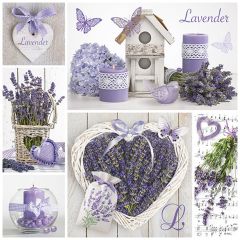 Pol-Mak  Ubrousky DAISY L (20ks) Lavender Collage