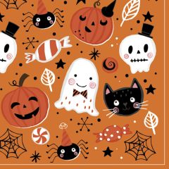 Ubrousky DAISY L (20ks) Orange Halloween Booo