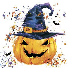 Ubrousky DAISY L (20ks) Creepy Pumpkin with Splashes