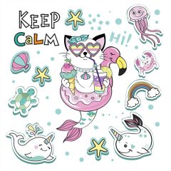 Ubrousky DAISY L (20ks) Mermaid Cat Vibes