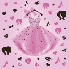 Ubrousky DAISY L (20ks) Girls Pink Party Dress