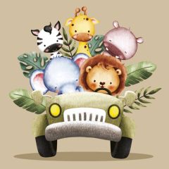 Ubrousky DAISY L (20ks) Safari Animals in the Jeep