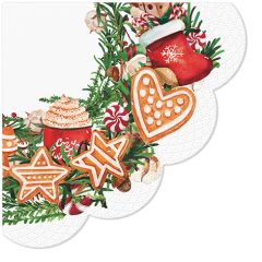 Paw  Ubrousky PAW Dekor R (12ks) Gingerbread Wreath