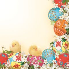 Ubrousky DAISY L (20ks) Eggs & Chickens Frame