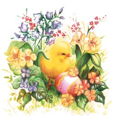 Pol-Mak  Ubrousky DAISY L (20ks) Chicken with Pink Egg
