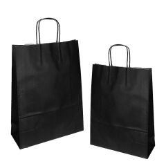 Papírová taška JOLLY malá černá ,balení 25 ks