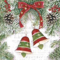 Ubrousky MAKI L (20ks) Xmas Bells on Music Notes