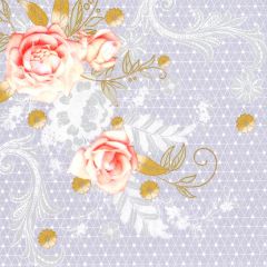 Pol-Mak  Ubrousky MAKI L (20ks) Graphic Grey Lace with Roses