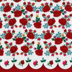 Pol-Mak  Ubrousky MAKI L (20ks) Roses Embroidery Pattern