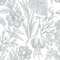 Pol-Mak  Ubrousky MAKI L (20ks) Floral Illustration Silver