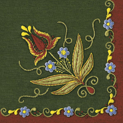 Pol-Mak  Ubrousky MAKI L (20ks) Lilia Mountain Emroidery Folk