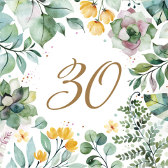 Ubrousky MAKI L (20ks) Floral Frame 30