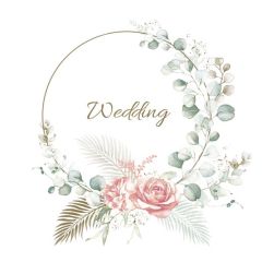 Ubrousky MAKI L (20ks) Wedding Eucaliptus abd Roses Wreath