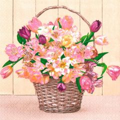 Pol-Mak  Ubrousky MAKI L (20ks) Pastel Flowers Basket