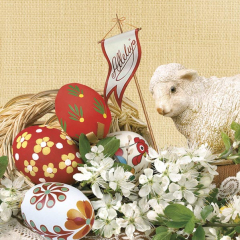 Ubrousky MAKI L (20ks) Lamb with Easter Eggs