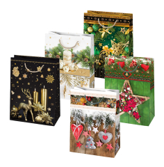 Vánoční papírová taška T10 sestava 25 ,balení 10 ks