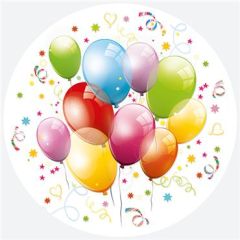 Pol-Mak  Papírový talíř malý - Birthday Balloons