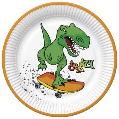Papírový talíř velký - Crazy Dino