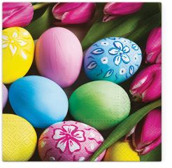 Ubrousky PAW TETE L (20ks) Hand Painted Eggs