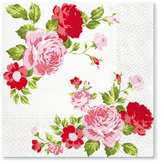 Ubrousky PAW TETE L (20ks) Roses Composition pink