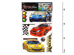 UNIPAP  Samolepící dekorace 1065 závodní auta 70x42cm
