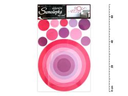 UNIPAP  Samolepící dekorace 10064 kruh růžový 70x42cm