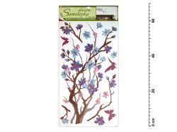 UNIPAP  Samolepící dekorace 10089 purpurovo-fialová větvička 69x32cm