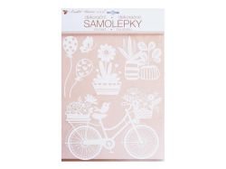 UNIPAP  Samolepící dekorace 10469 bílé kolo 27,5 x 41cm