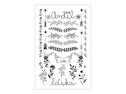 UNIPAP  Tetovací obtisky 16014 8,5 x 13 cm, láska/anděl