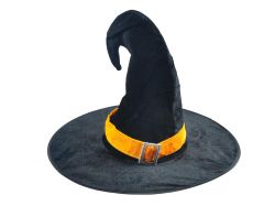 klobouk čarodějnický černý 44x34cm 1042267