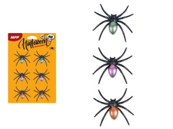 UNIPAP  pavouk plast 6,5cm 6ks mix metal barev 1042563