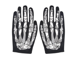 UNIPAP  rukavice kostra 22cm stříbrné 1042565