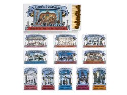 UNIPAP  zápalky vánoční dlouhé Josef Lada, Mix motivů 1042805