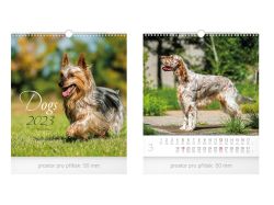 UNIPAP  kalendář 2023 nástěnný malý Dogs 1061347