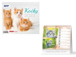 UNIPAP  kalendář 2023 stolní mini Kočky 1061376