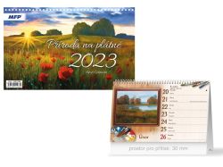 UNIPAP  kalendář 2023 stolní Příroda na plátně 1061389