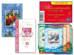 set přání malé a pohlednic (2+10) vánoce 1240632