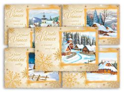 UNIPAP  pohlednice vánoční 150 E výsek+UV+glitr 1240792