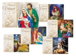 UNIPAP  pohlednice vánoční 165 E výsek+UV+glitr 1240848
